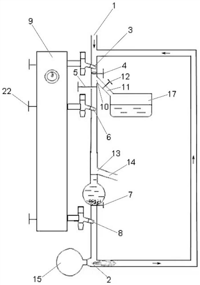 Continuous separation device for micro-plastics with different densities and application of continuous separation device