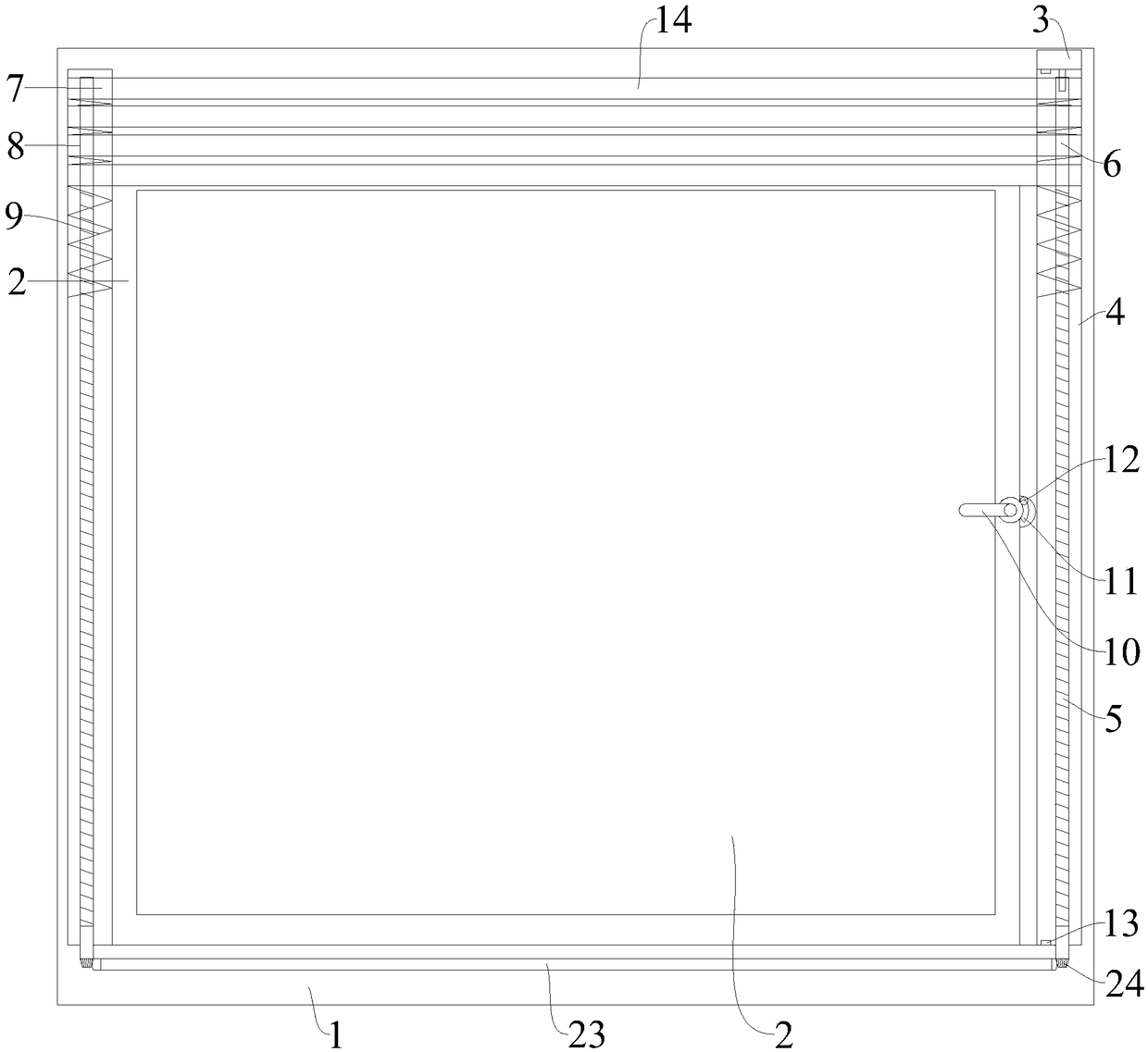 Aluminum alloy window with electronically controlled safe protection mechanism