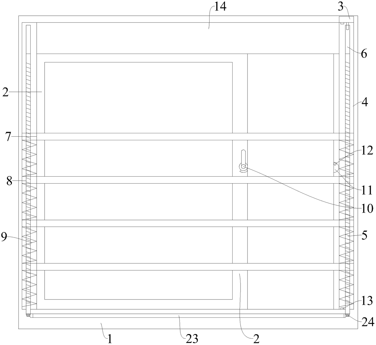 Aluminum alloy window with electronically controlled safe protection mechanism