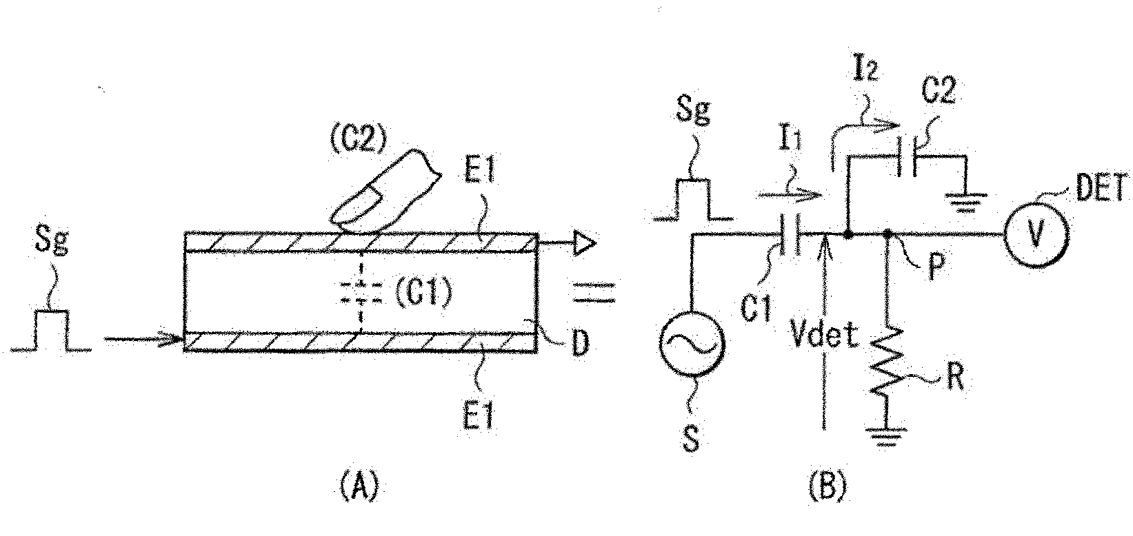 Electrostatic capacitive type touch panel and display device equipped with a touch detection function