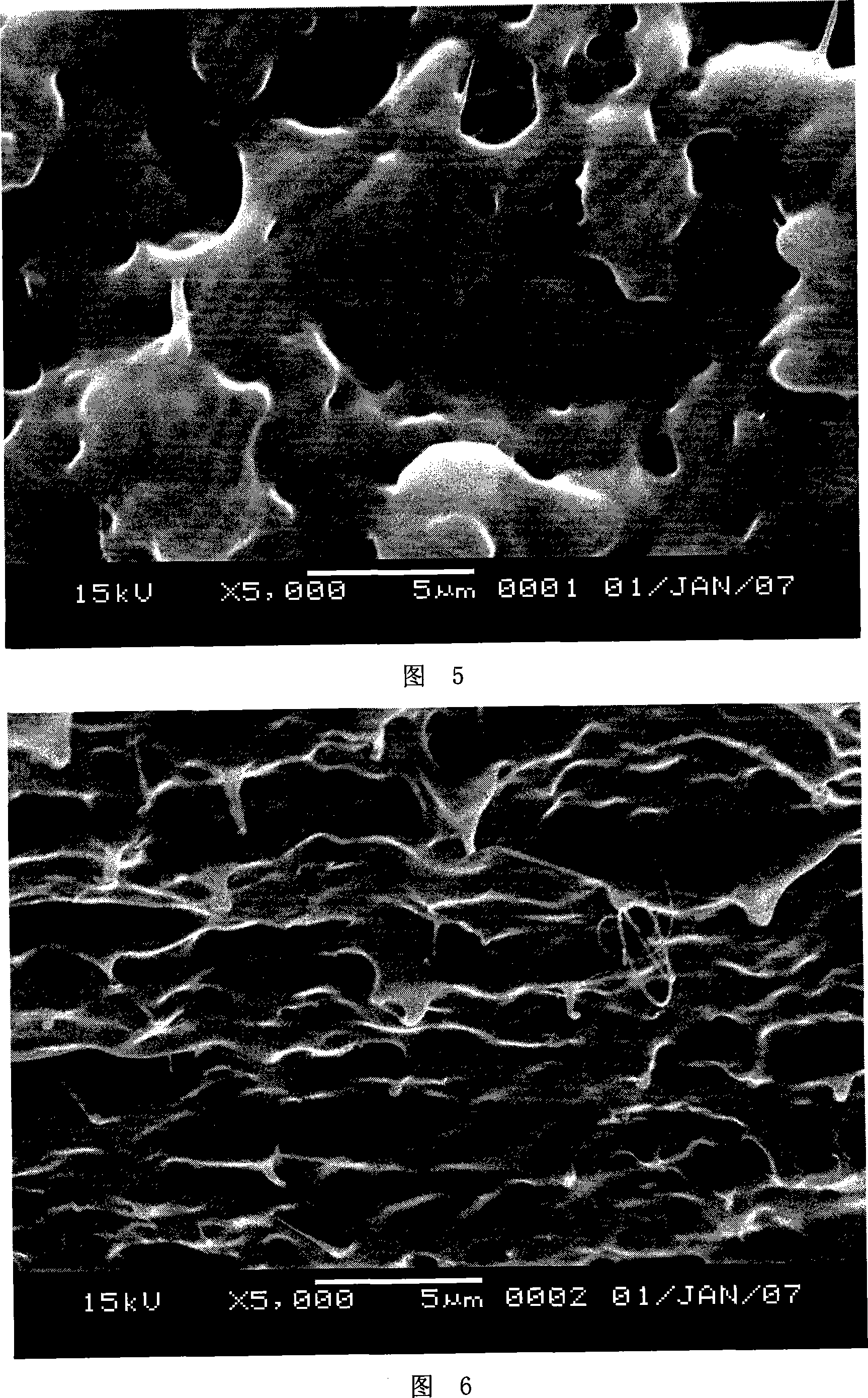 A method for forming concba lamellar structure with degradable plastics PLA