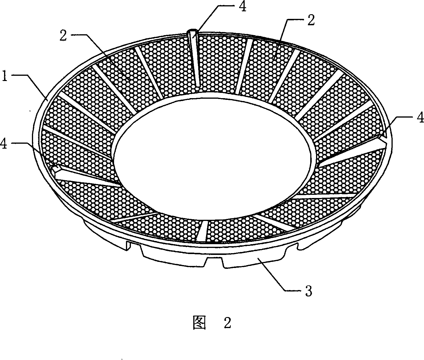 Heat-gathering pot support