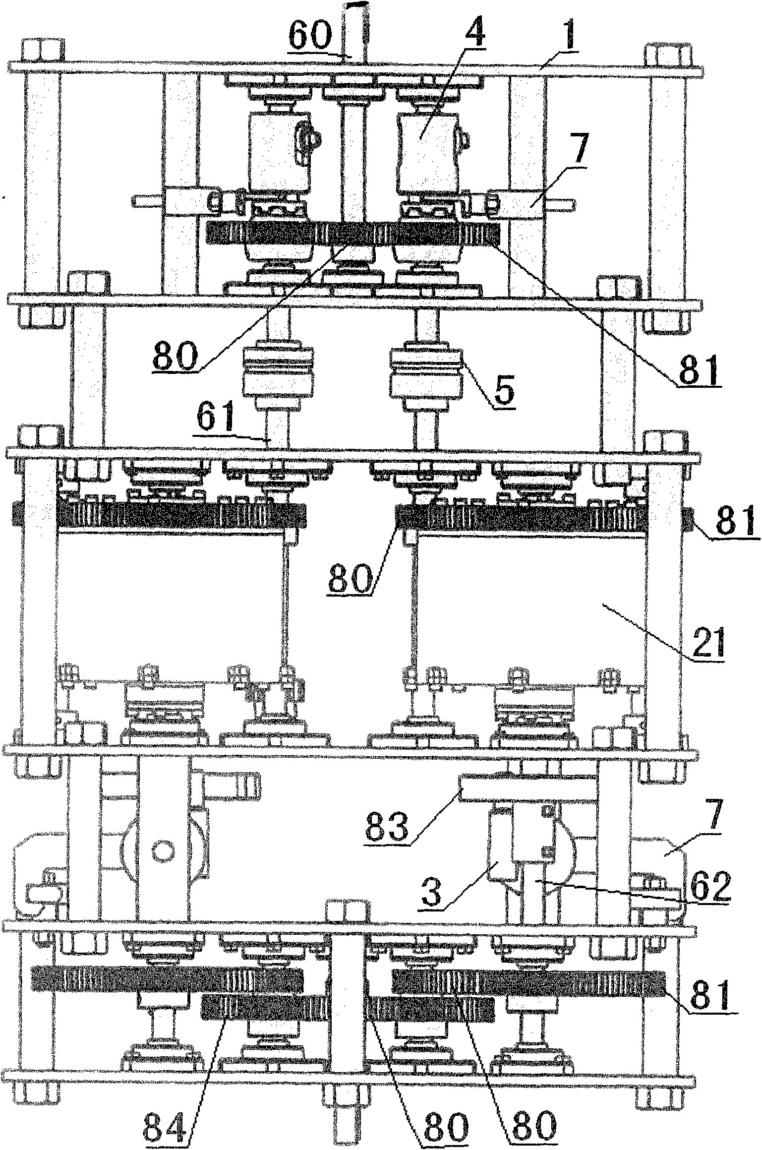 Mechanical rotation energy storing output device
