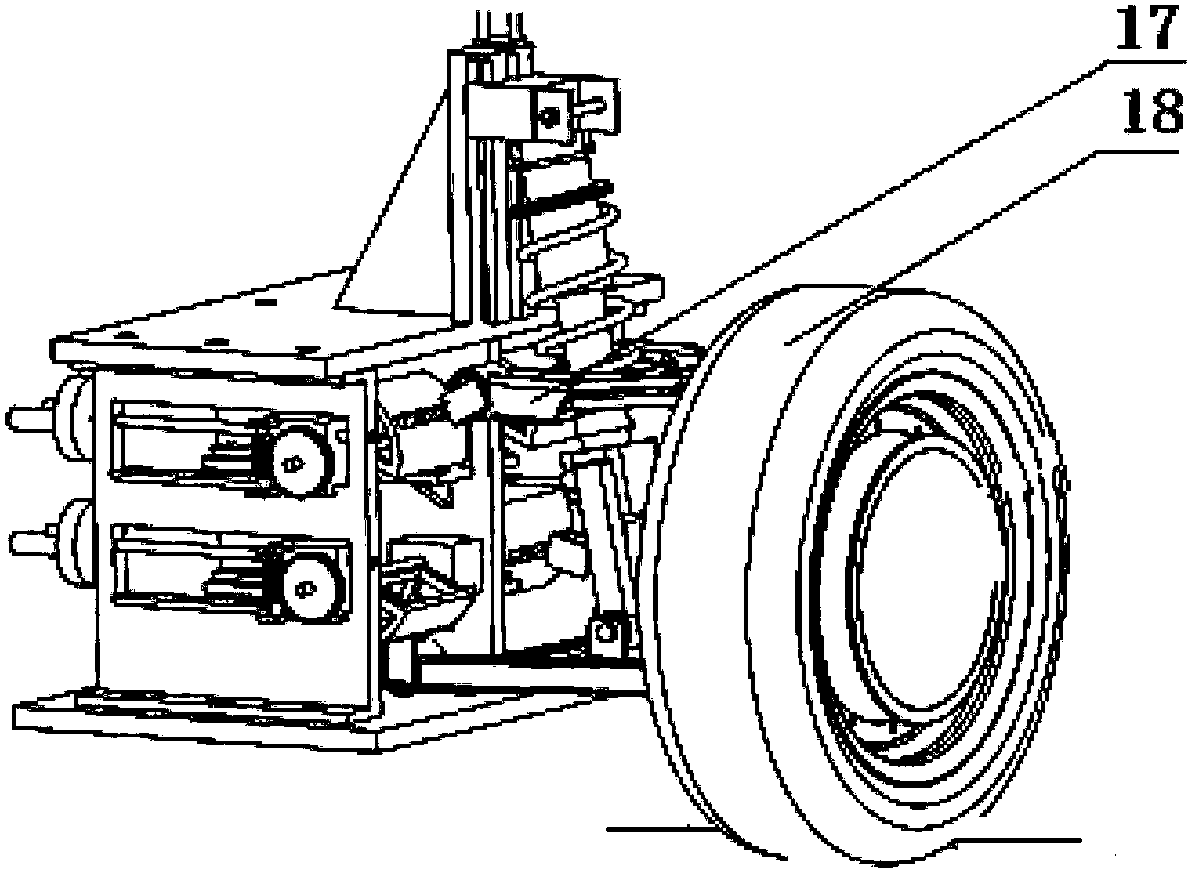 Hard point position stepless adjusting type test rig satisfying multiple suspension fork types