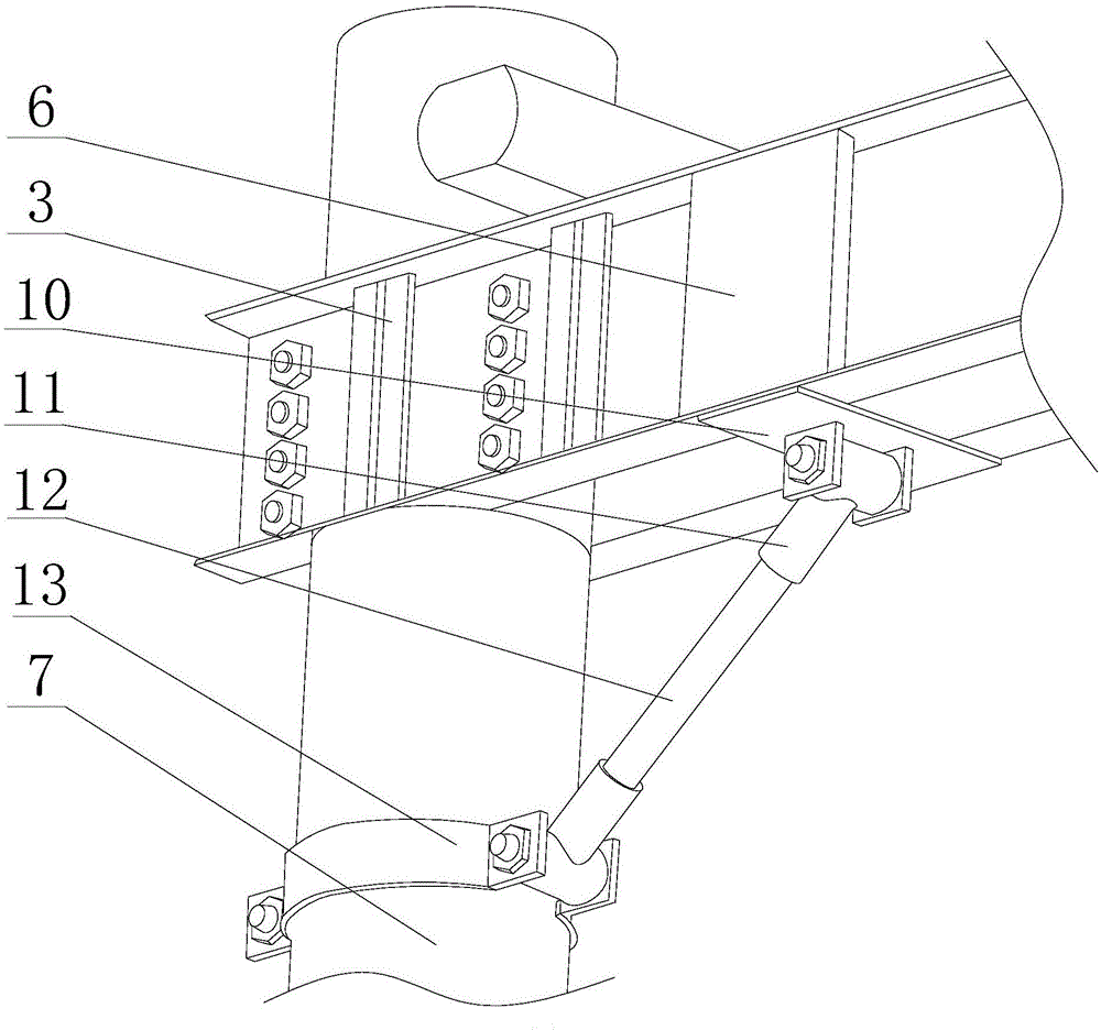 Removing-column spatial expansion structure for column-and-tie wood constructions and implementation method of removing-column spatial expansion structure