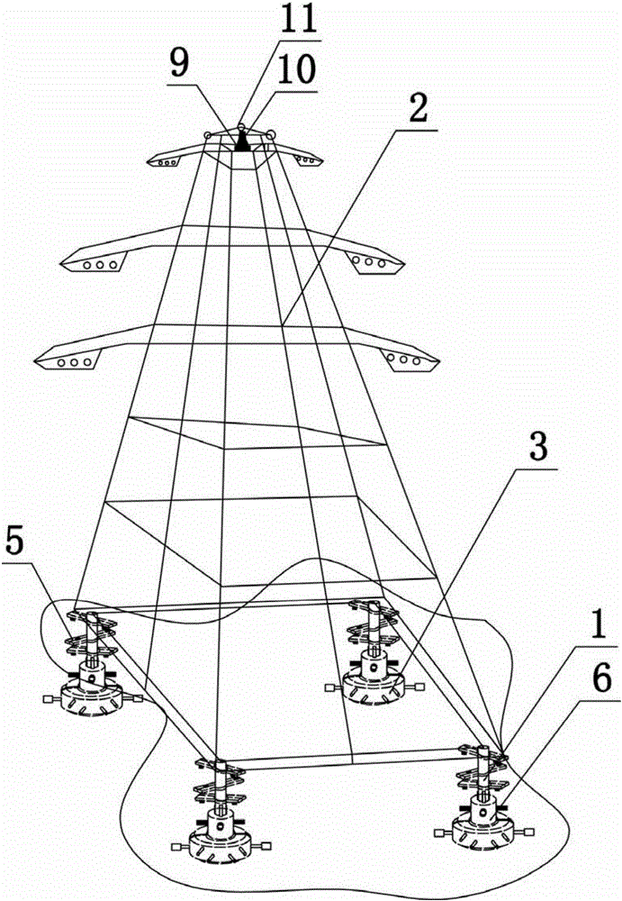 Transmission and transformation electro-vibration adaptive tower