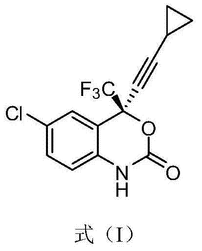 One-pot asymmetric synthetic process of HIV (Human Immunodeficiency Virus) reverse transcriptase inhibitor efavirenz compound