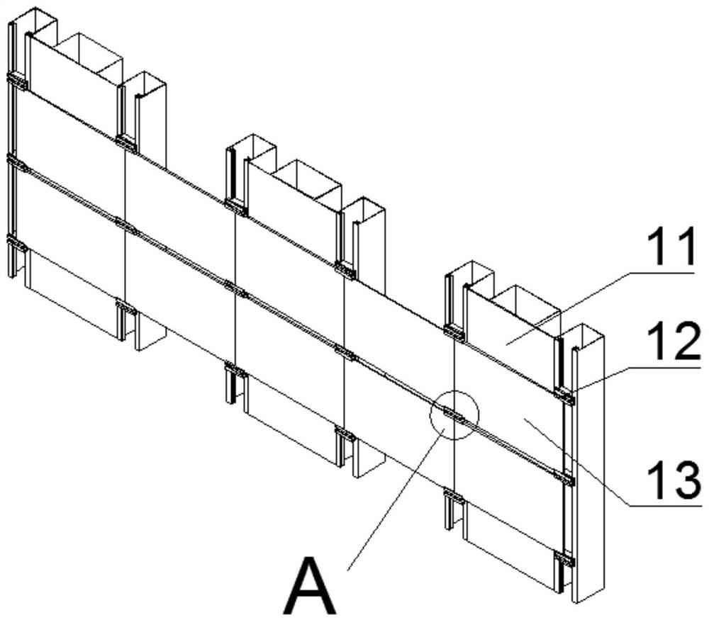 Glass curtain wall production method and aluminum material processing device thereof