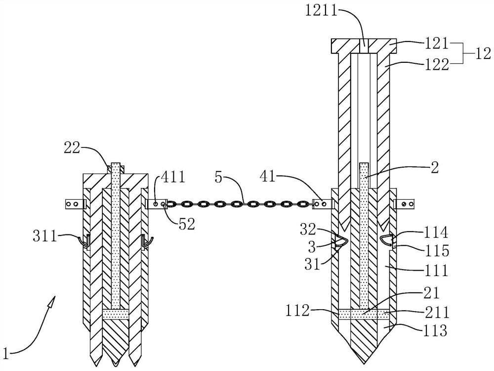 Building pile foundation and construction process thereof