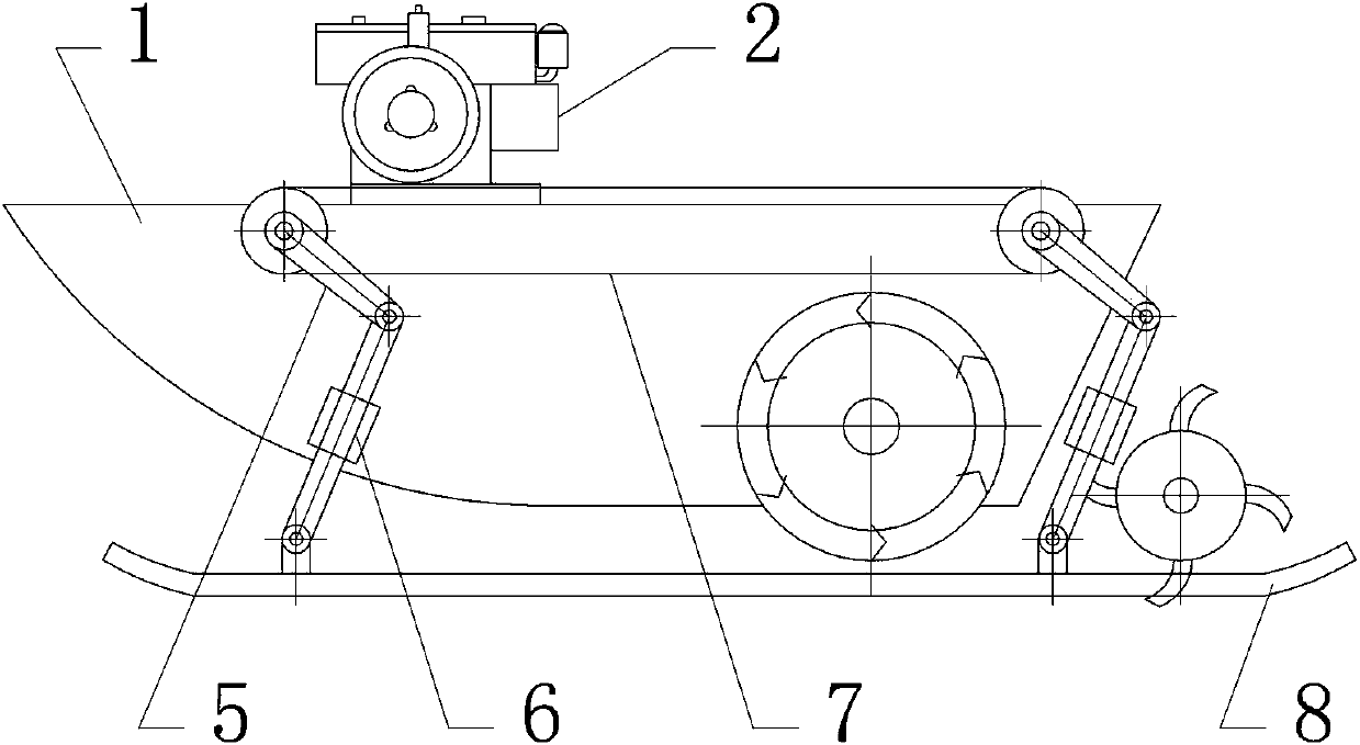 Mire machine self-rescuing device