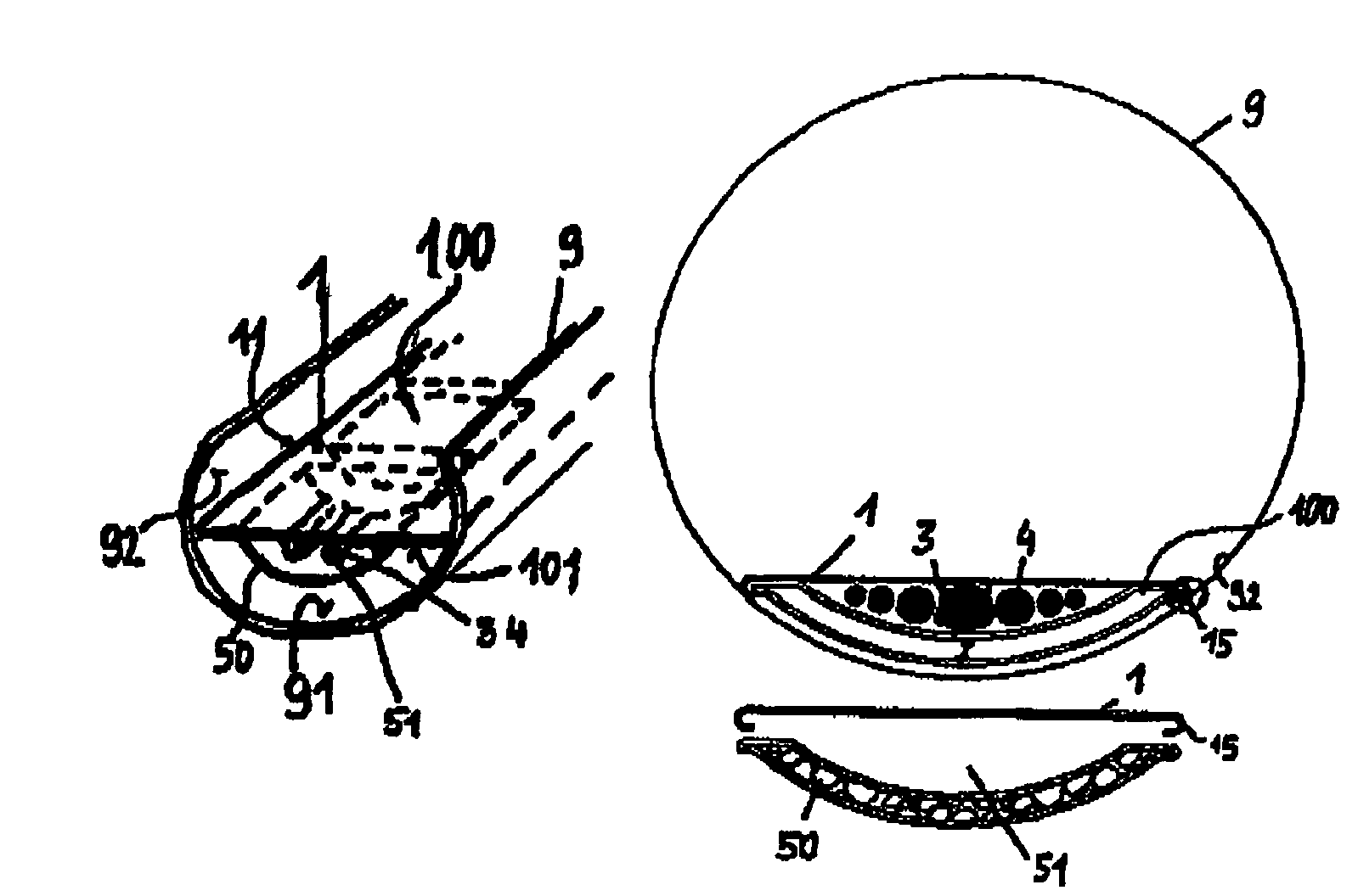 Cable laying configuration