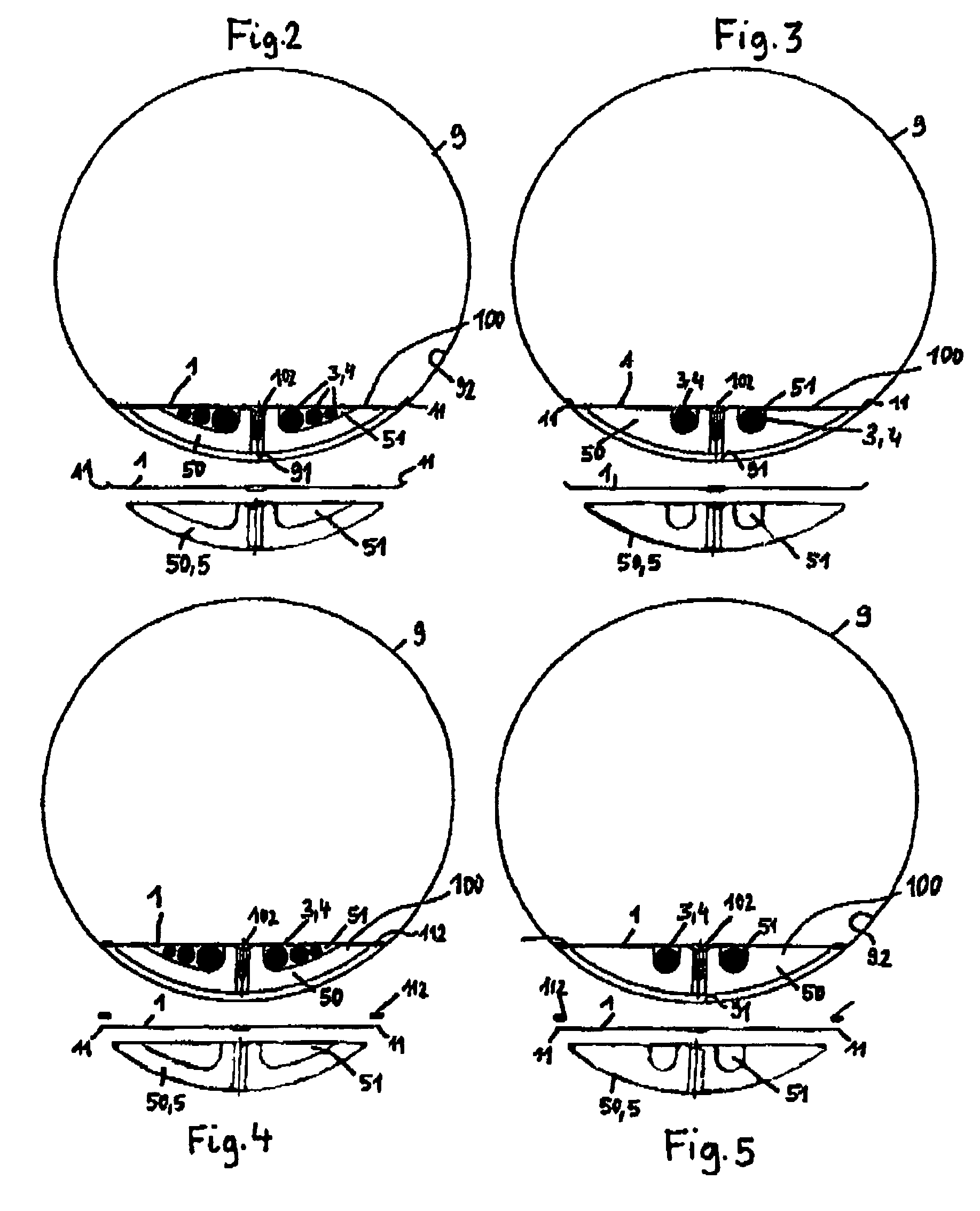 Cable laying configuration