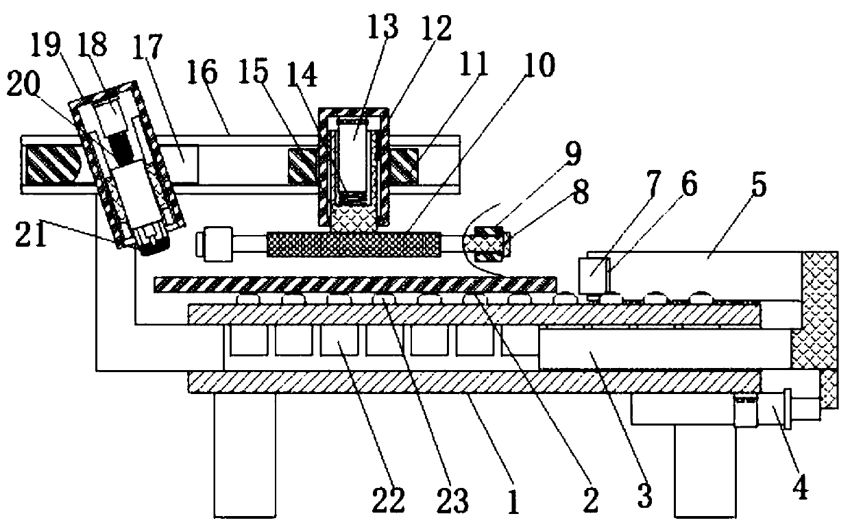 Plate edge grinding device for machining