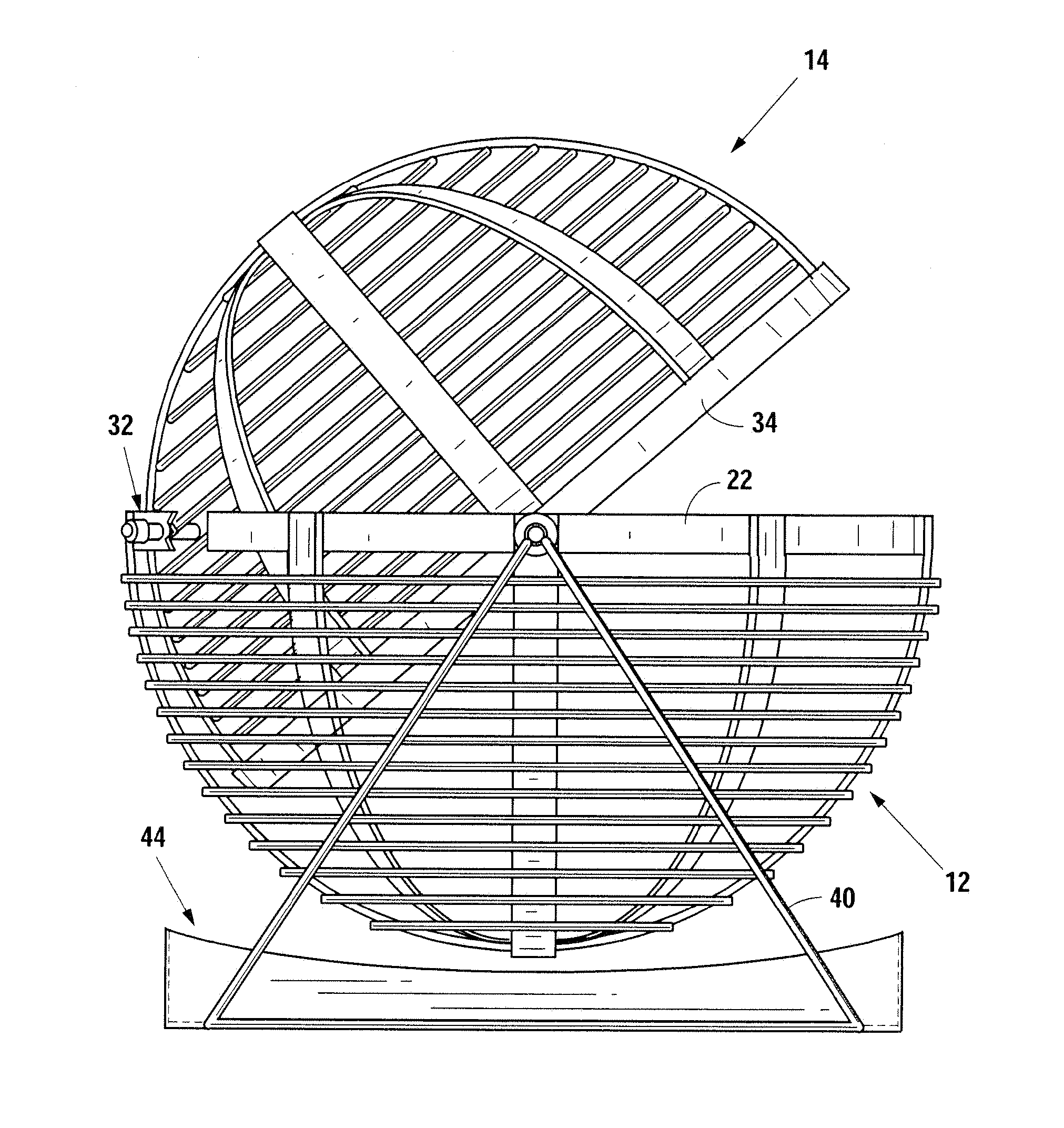 Substantially spherical yard waste container/incinerator