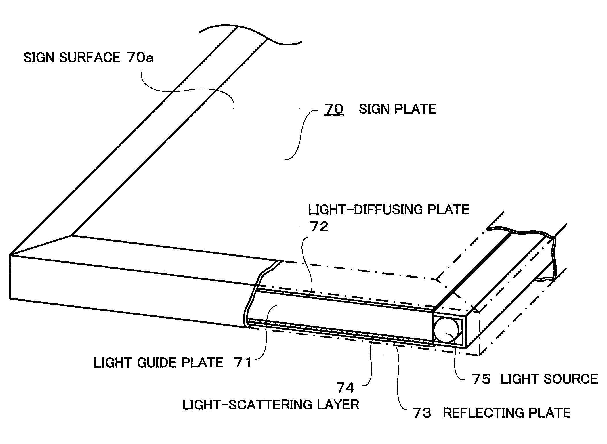 Light-emitting sign device