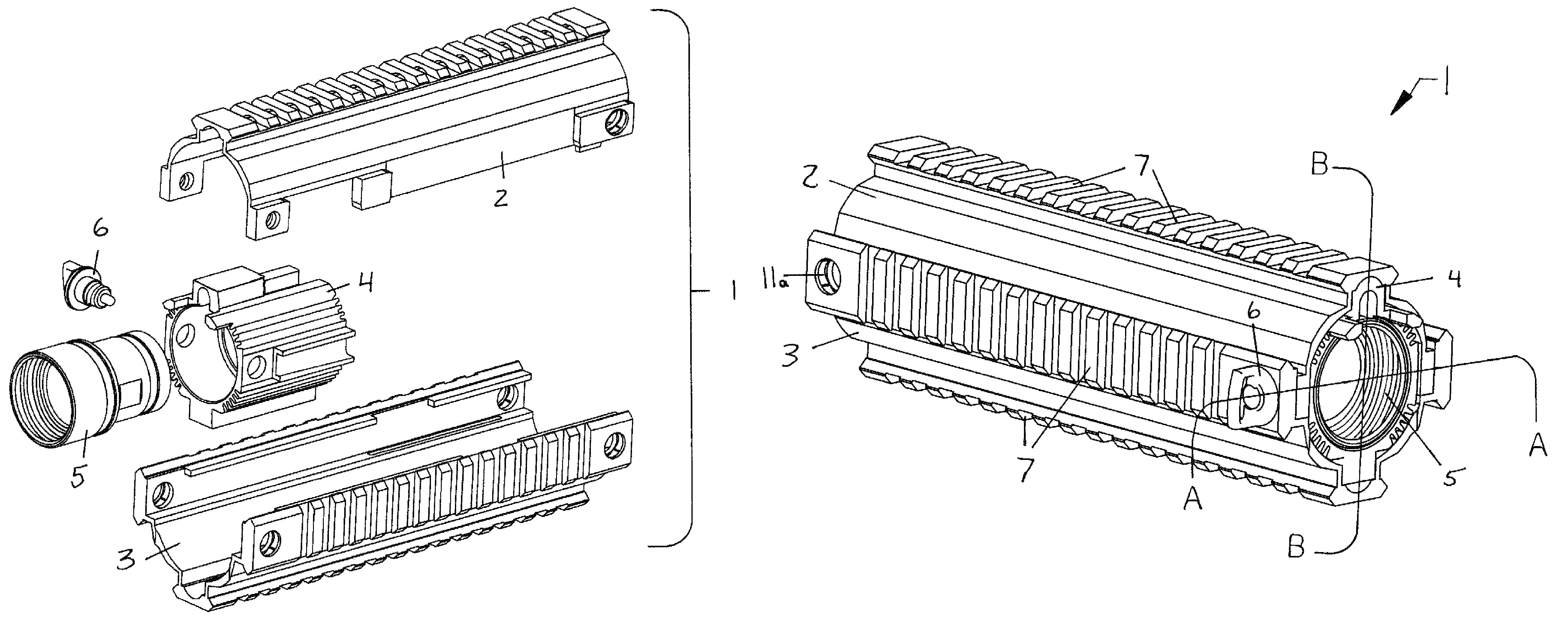 Quick-release hand guard assembly for a rifle