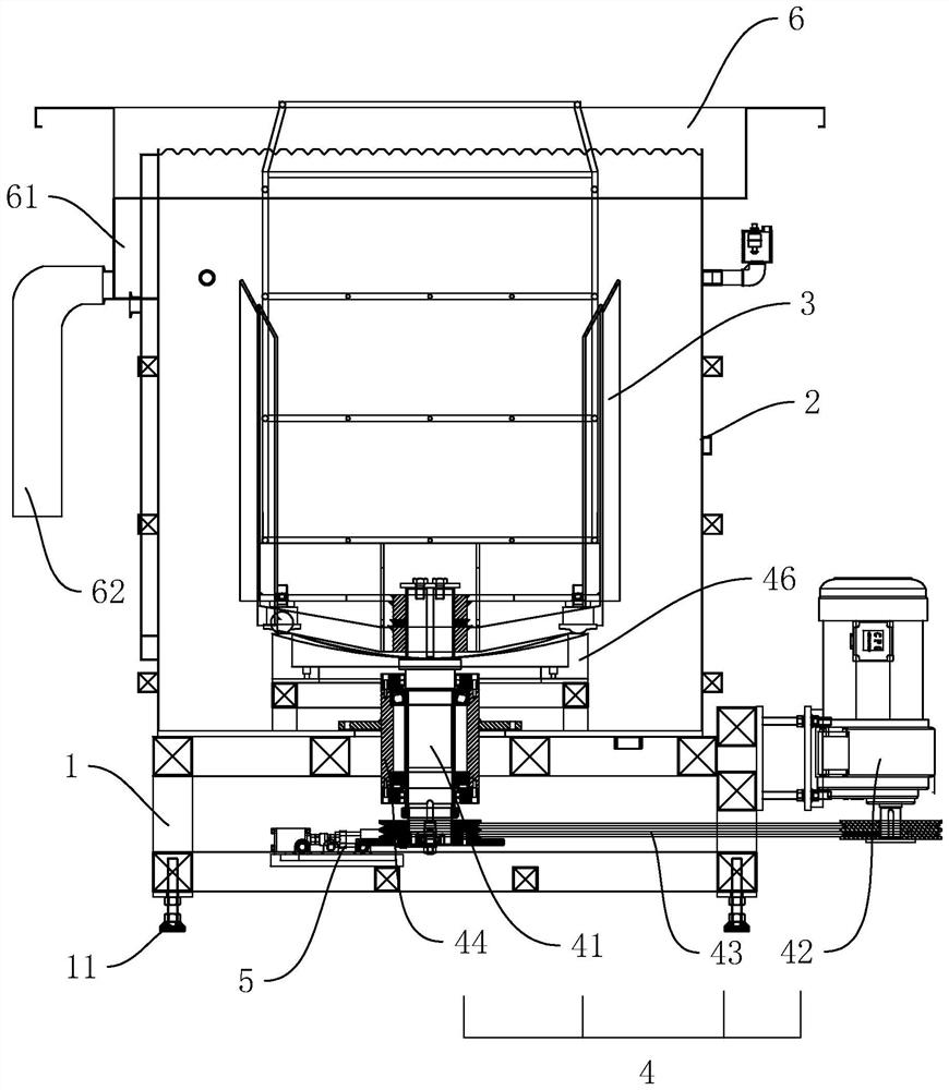 A rotary throwing integrated washing machine