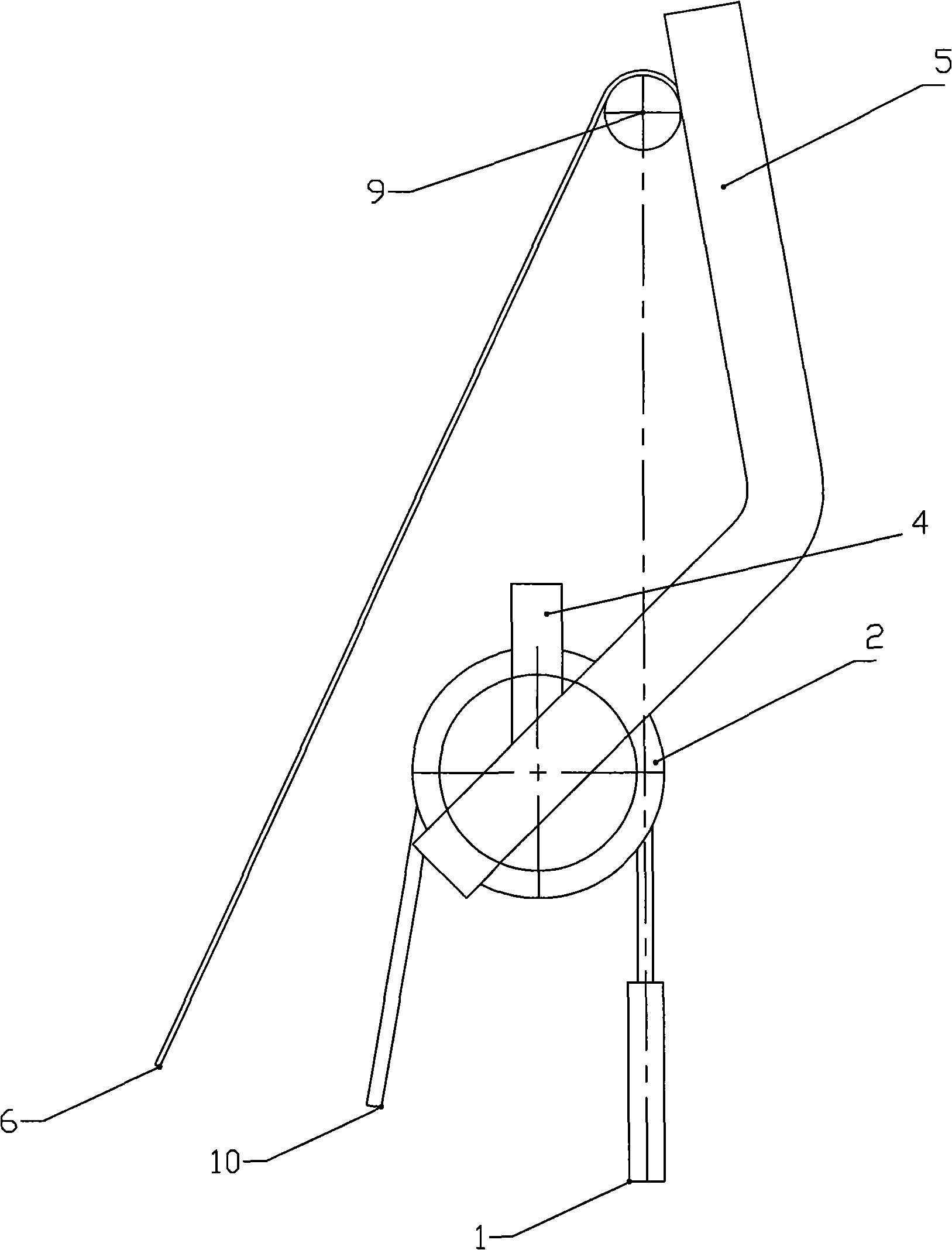 Lifting device for on/off wire of ice coating removal equipment for transmission line