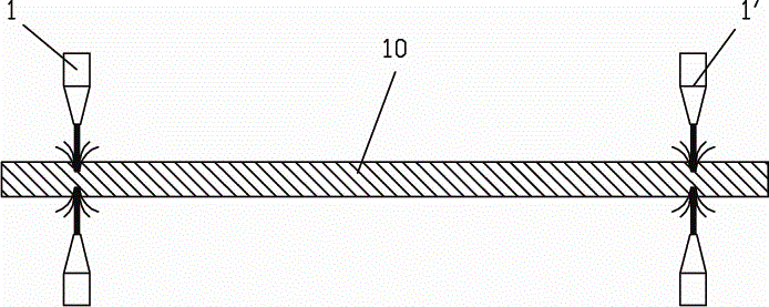 Preprocessing method and preprocessing device for steel plate trimming