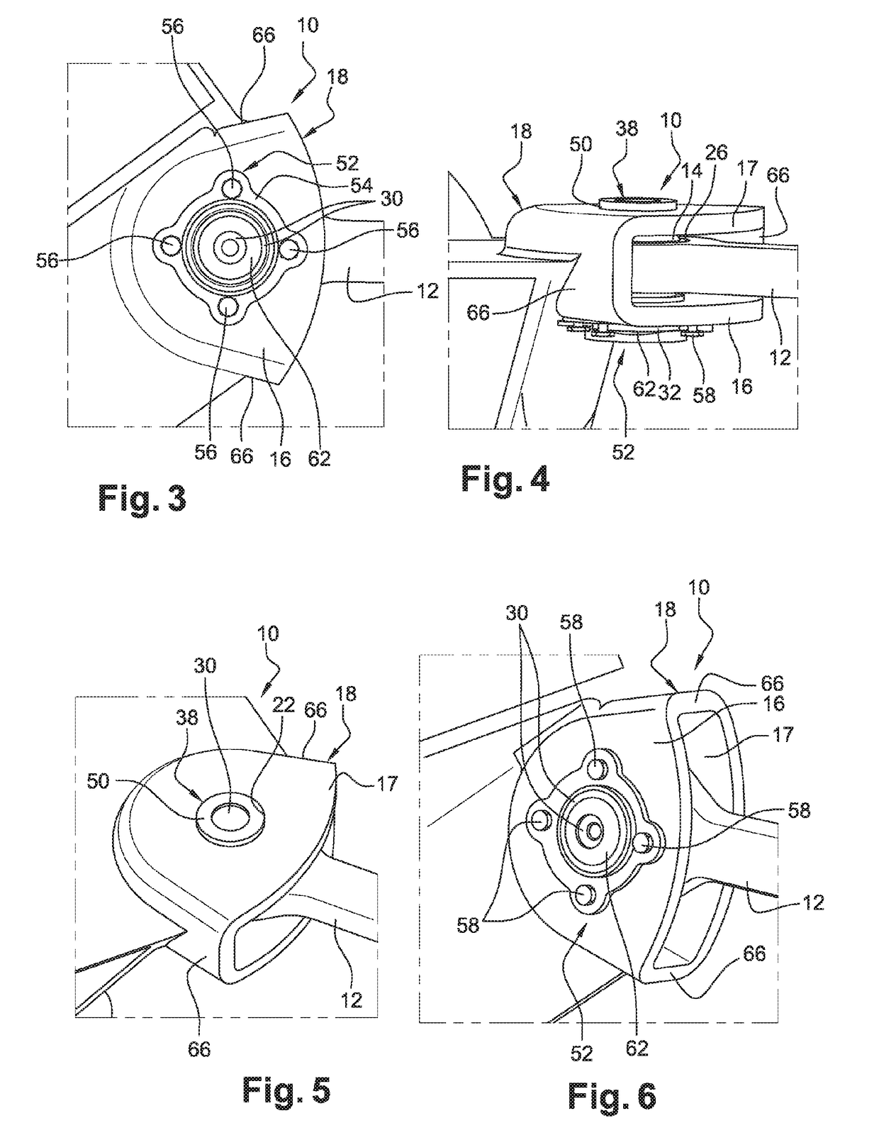 Ball joint device for a turbine engine