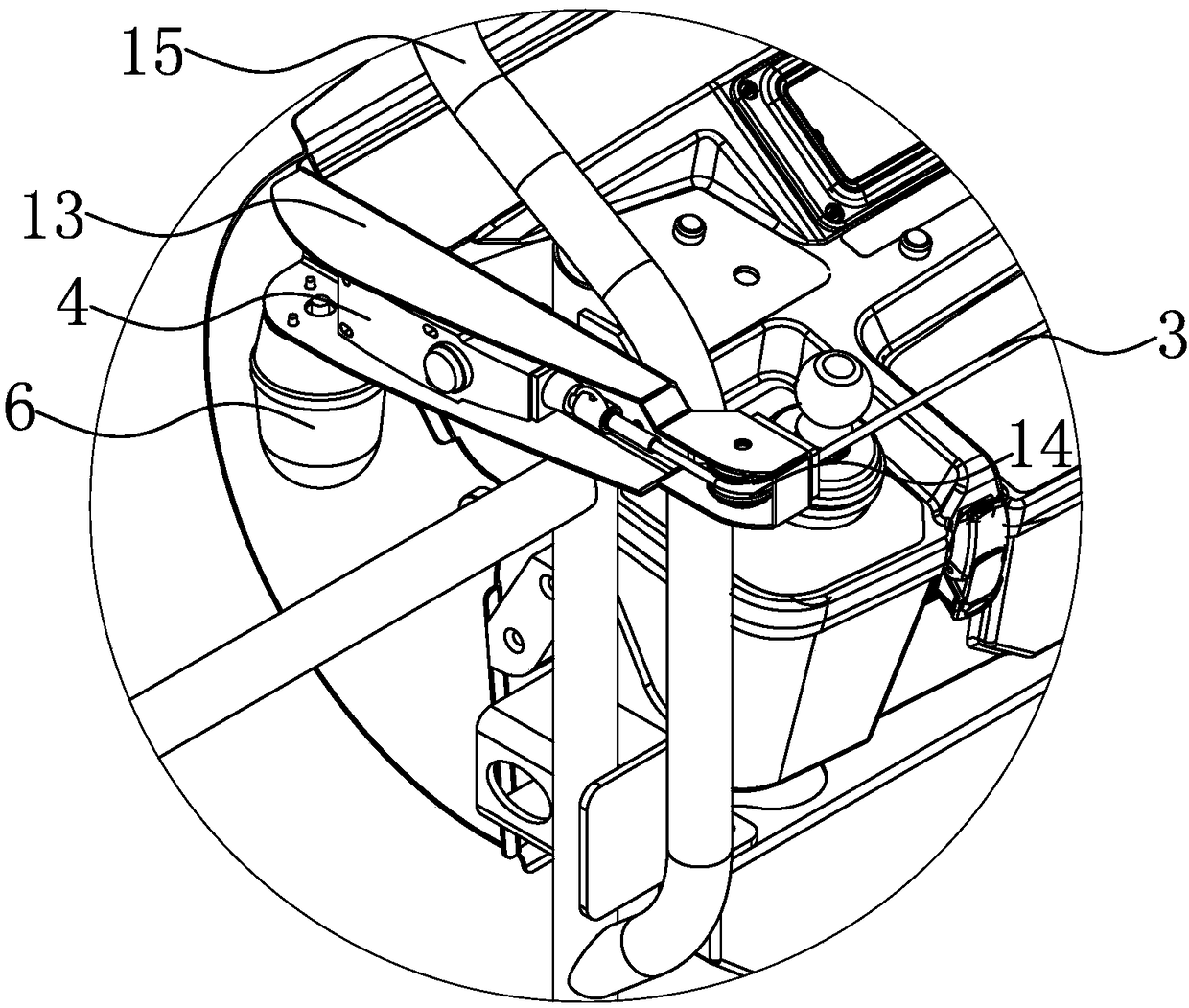 Work platform extrusion preventing system, aerial operation platform and control method