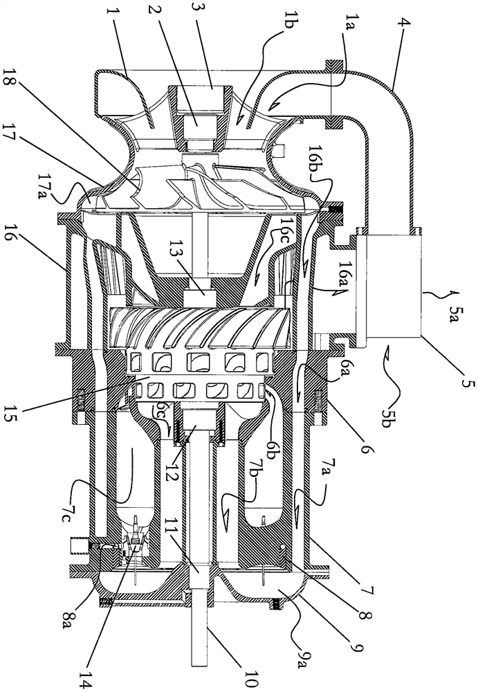 Tail cooling rotor engine