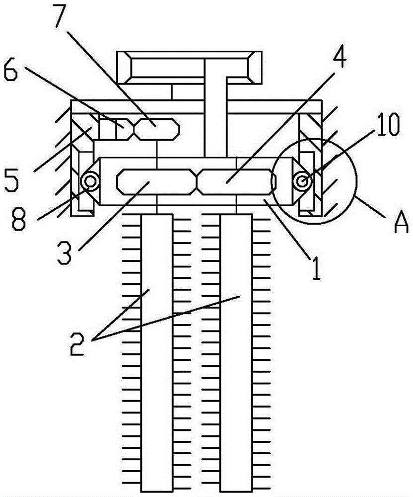 Brush roll dedusting device for negative ion emission rows