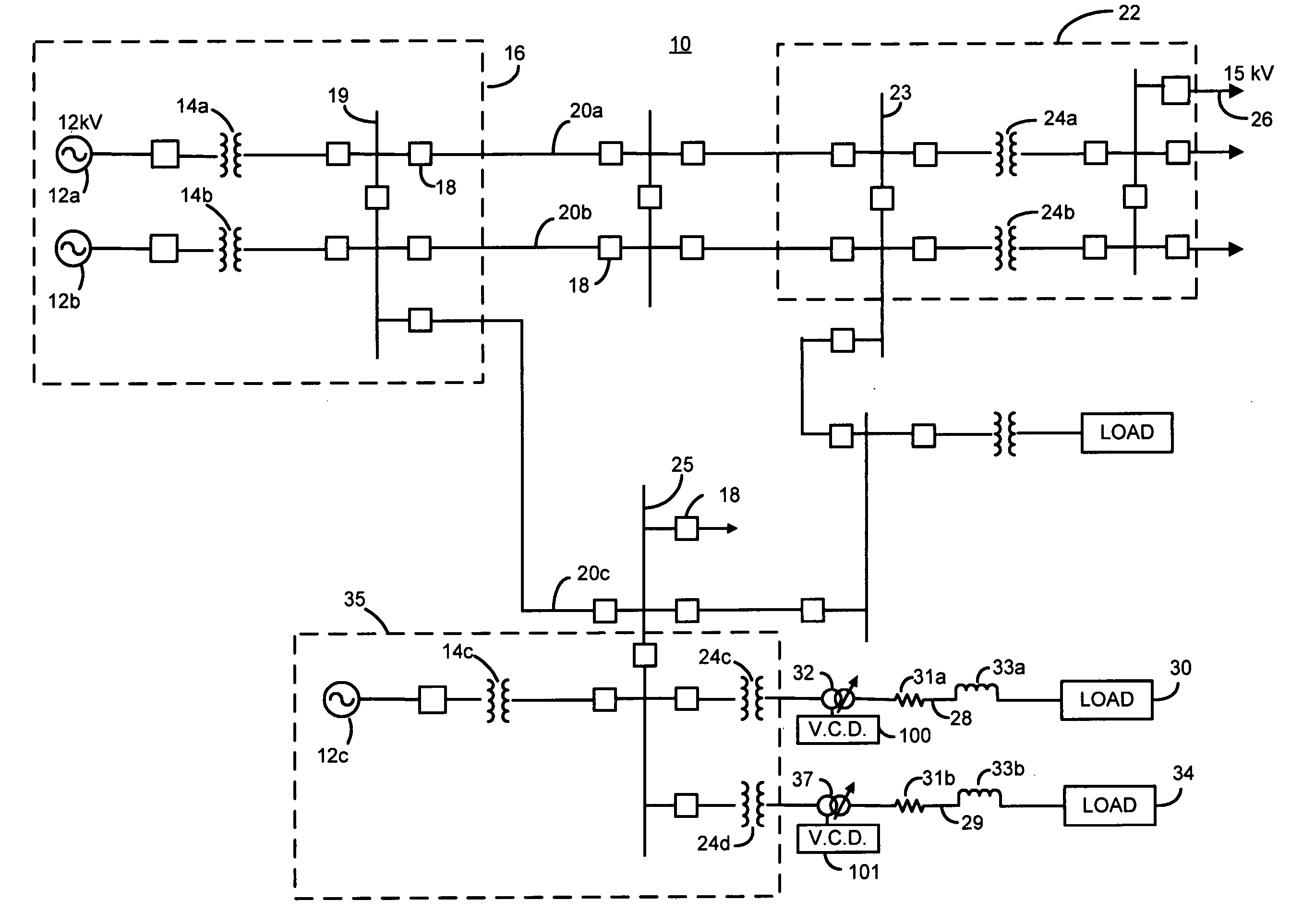 Apparatus and methods for providing a voltage adjustment for single-phase voltage regulator operation in a three-phase power system