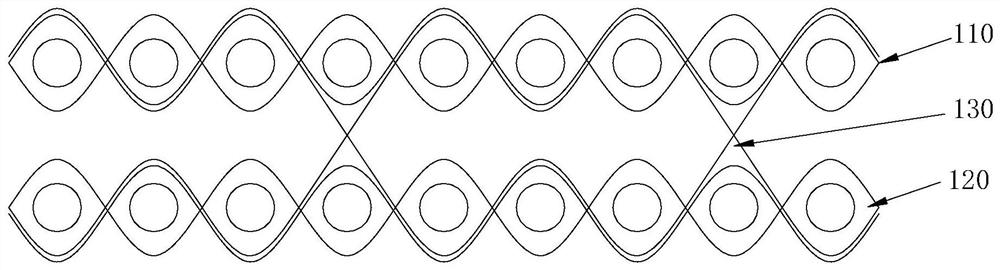 A hollow interlayer fabric with profiling function