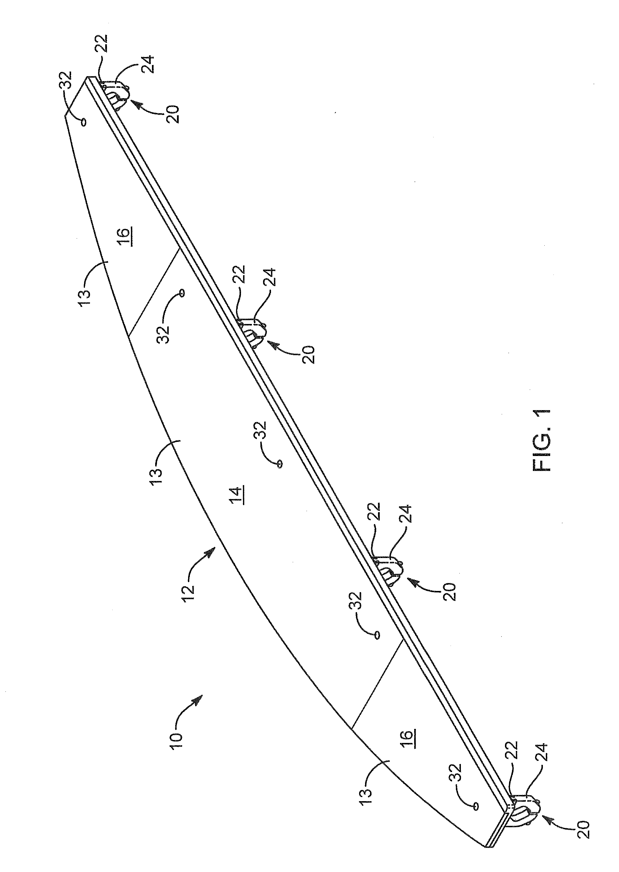 Ski-chair-lift display apparatus and method