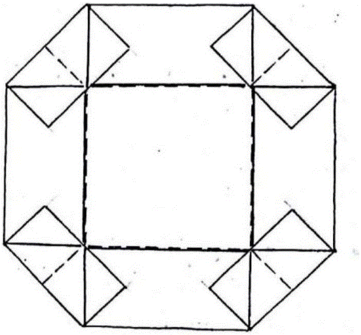 Angle decoration square carton