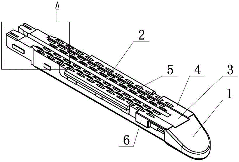 Nail cartridge for intracavity cutting anastomat