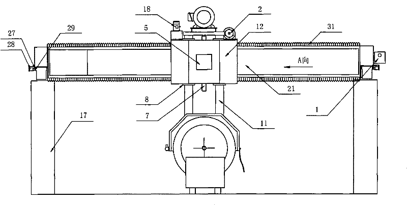 Two-locking bridge type stonecutter