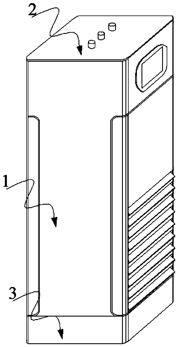 Air outlet size adjustable vertical air purifier