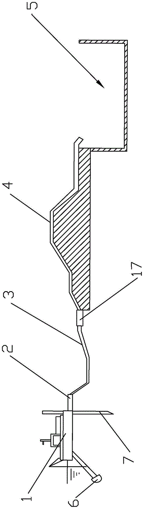 Underwater cutter-suction type dredging construction method for urban ecological river