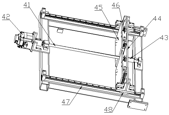 Finished #-shaped block stacking device