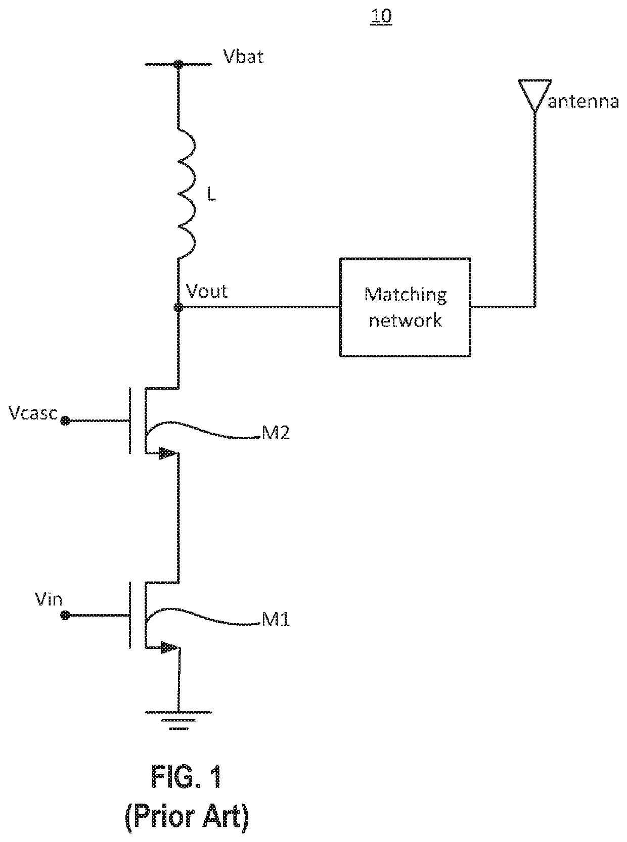 Stacked power amplifiers using core devices