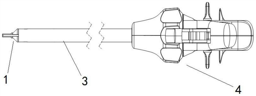 Transverse intracavity stapler with compact structure