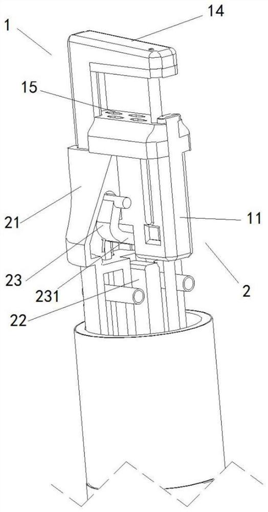 Transverse intracavity stapler with compact structure