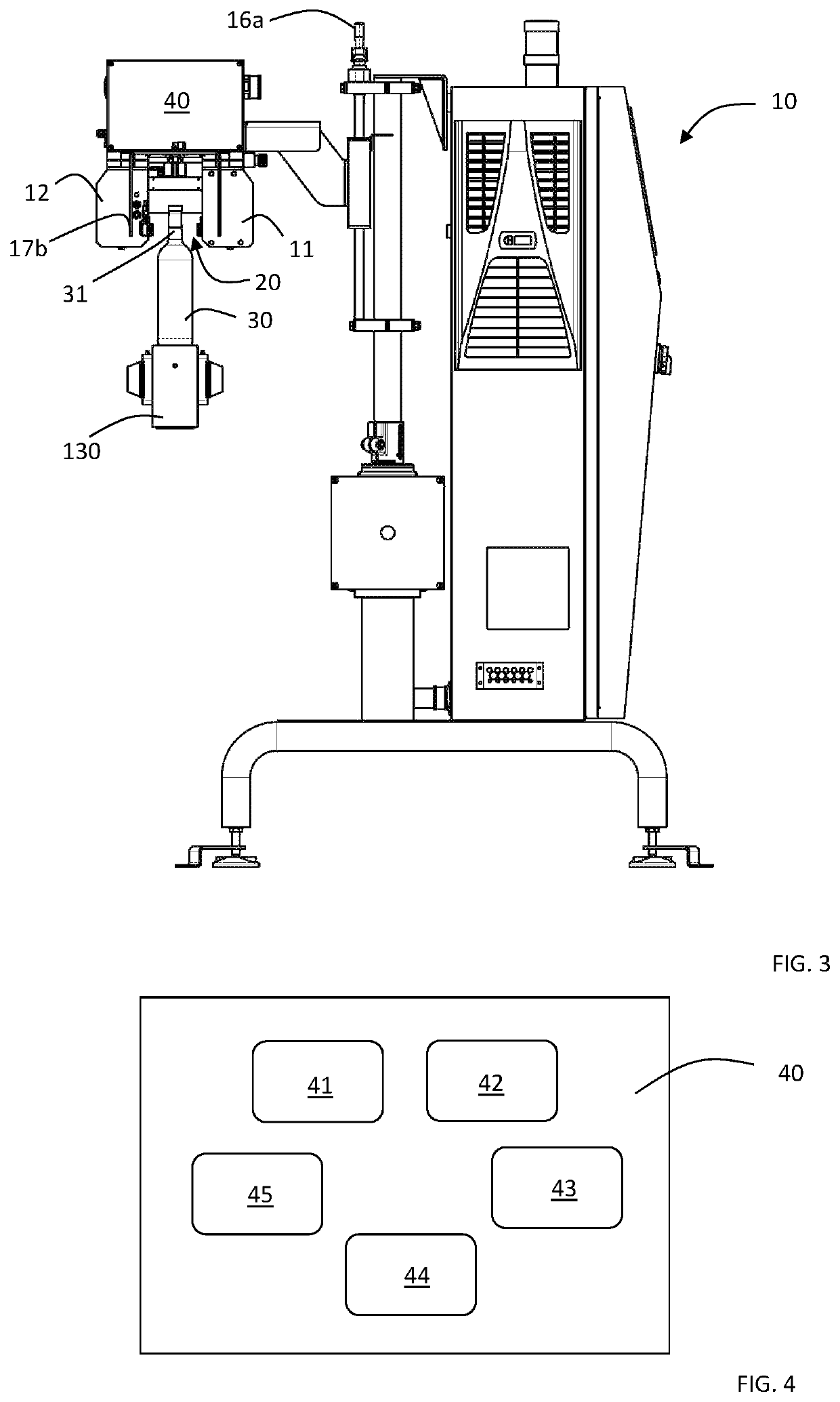 Group and method for measuring the pressure in closed containers