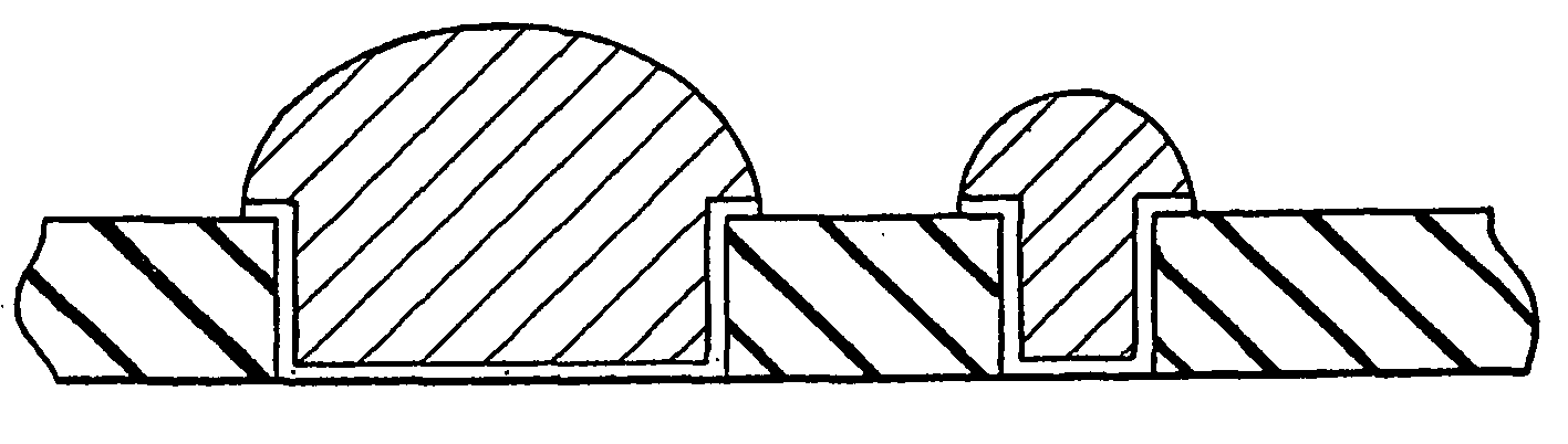 Process to minimize and/or eliminate conductive material coating over the top surface of a patterned substrate