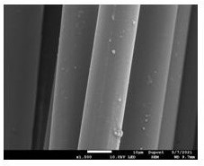 A continuous production process for silver metal firmly attached to aromatic special fiber filaments