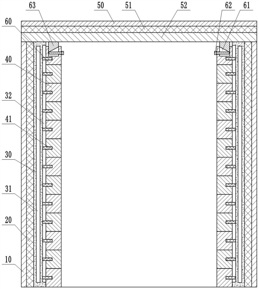 Waste salt incineration heat preservation furnace body structure