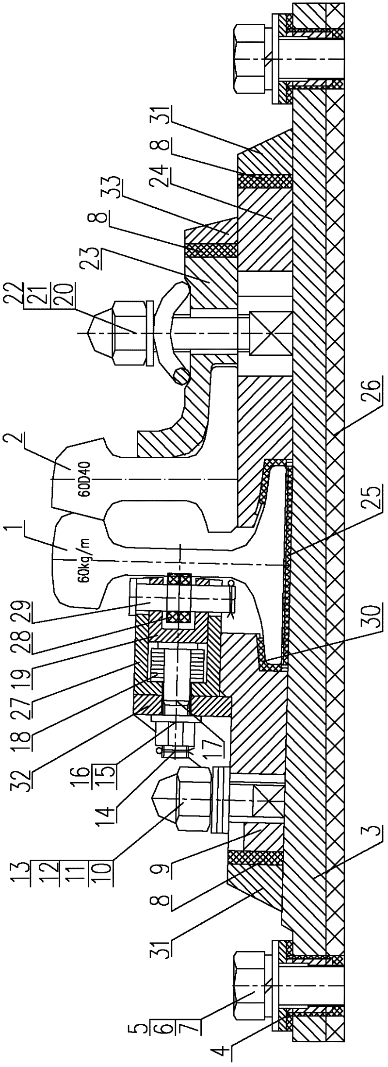 Steel rail expansion adjuster