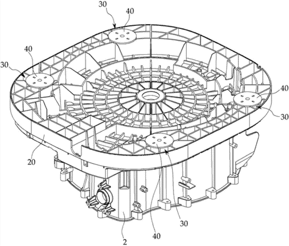 Device for fixing a wall-mounted drum type washing machine