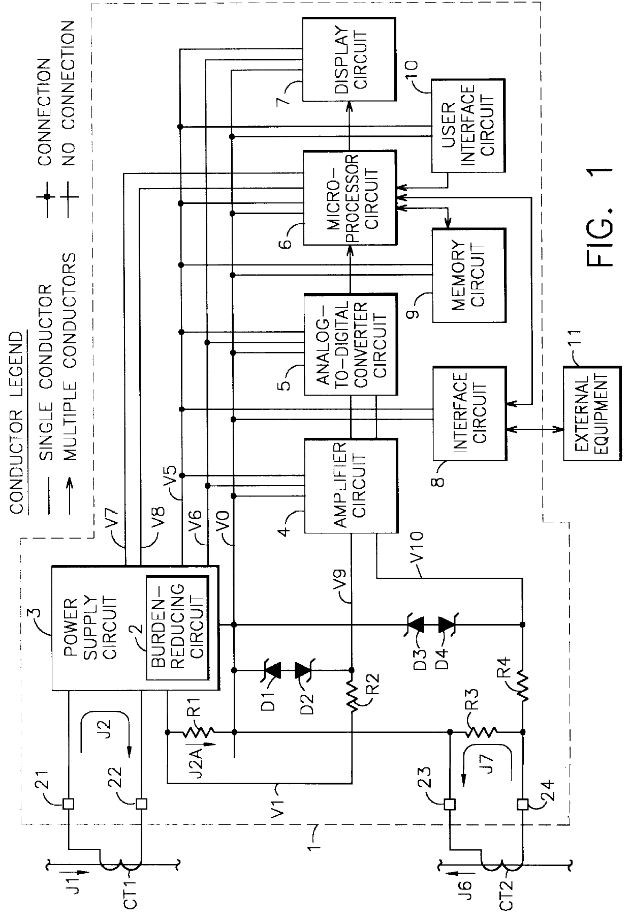 Self-powered current monitor