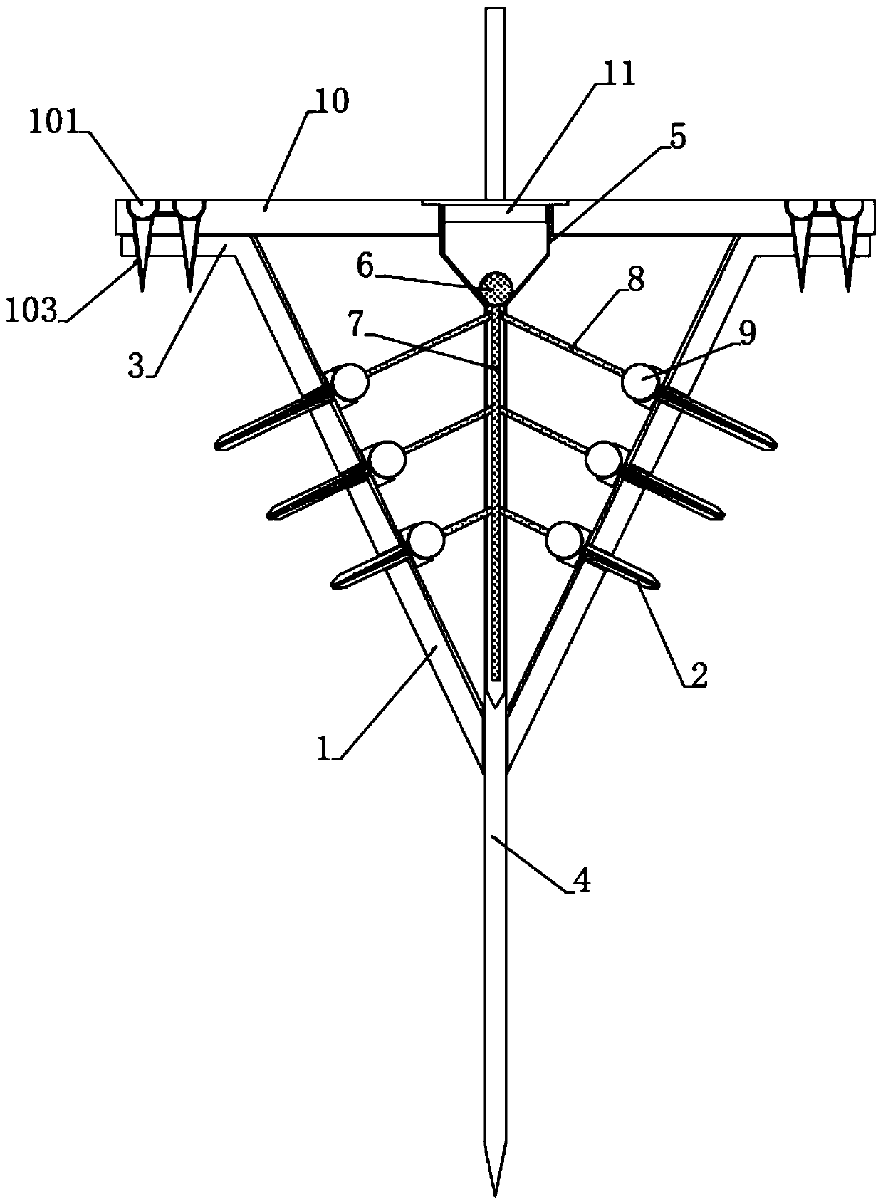 Water and soil loss prevention soil fixation device with guide conveying function