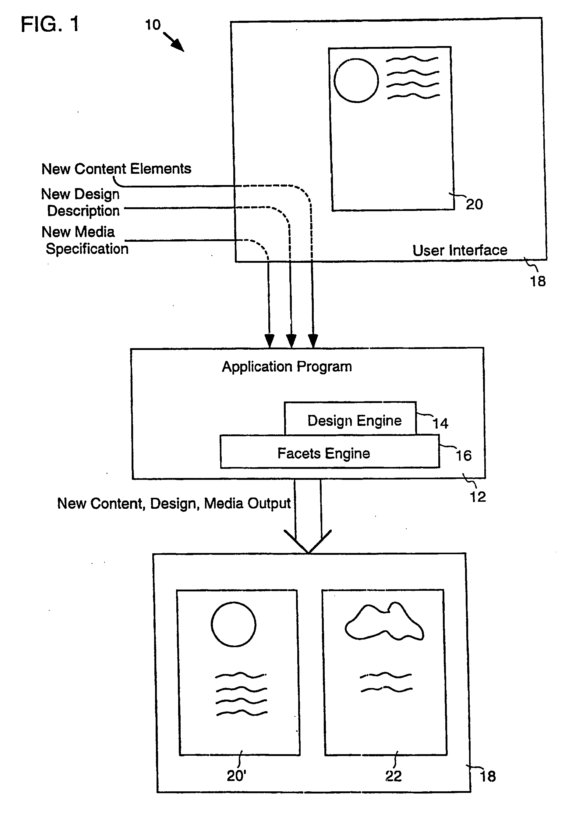 Automatic layout of content in a design for a medium