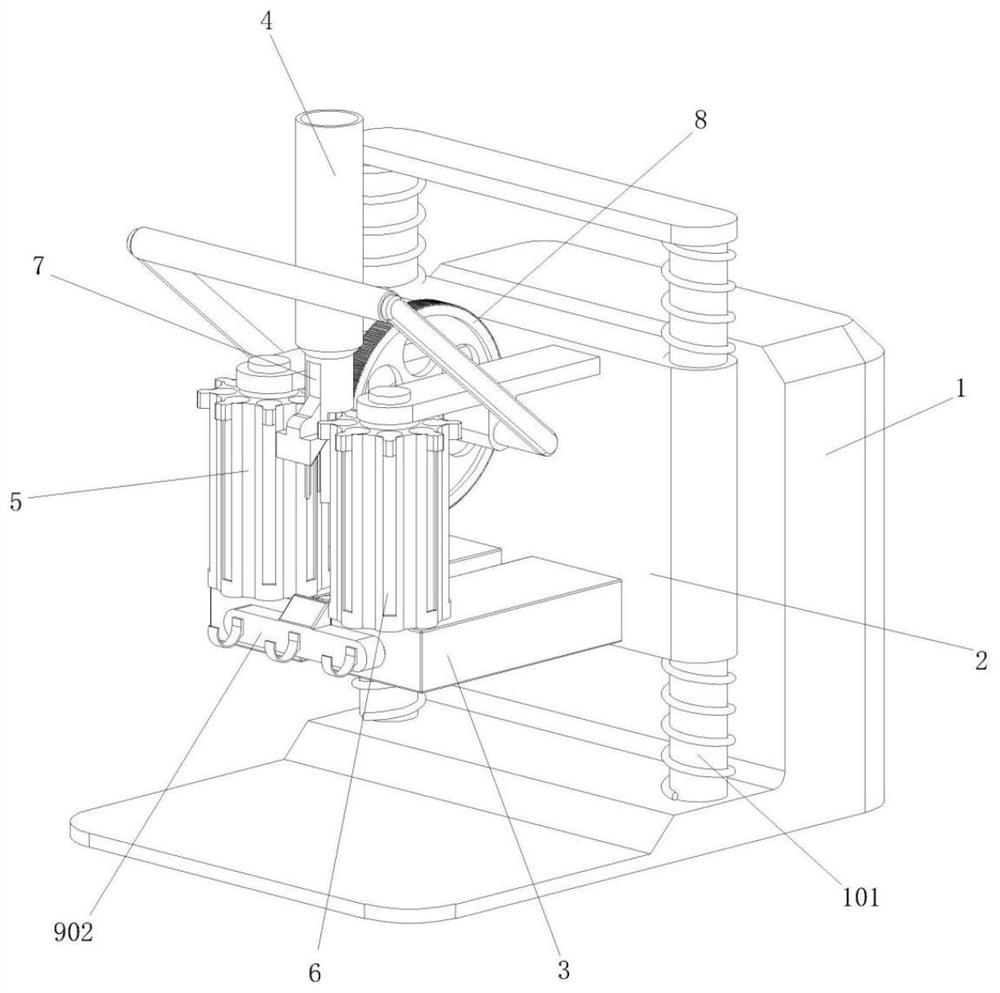 Spot welding connecting device for lithium battery module production