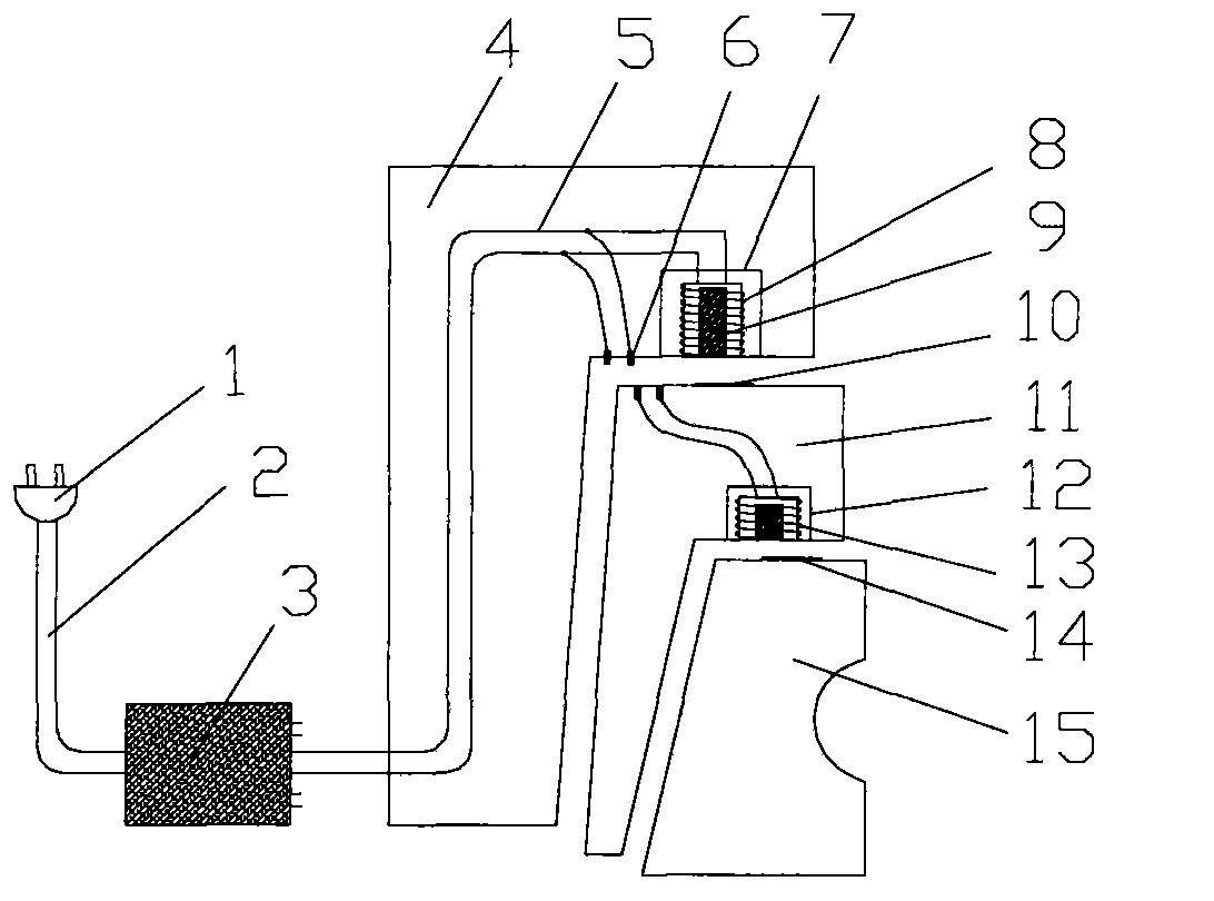 Low voltage electromagnet for ceramic die